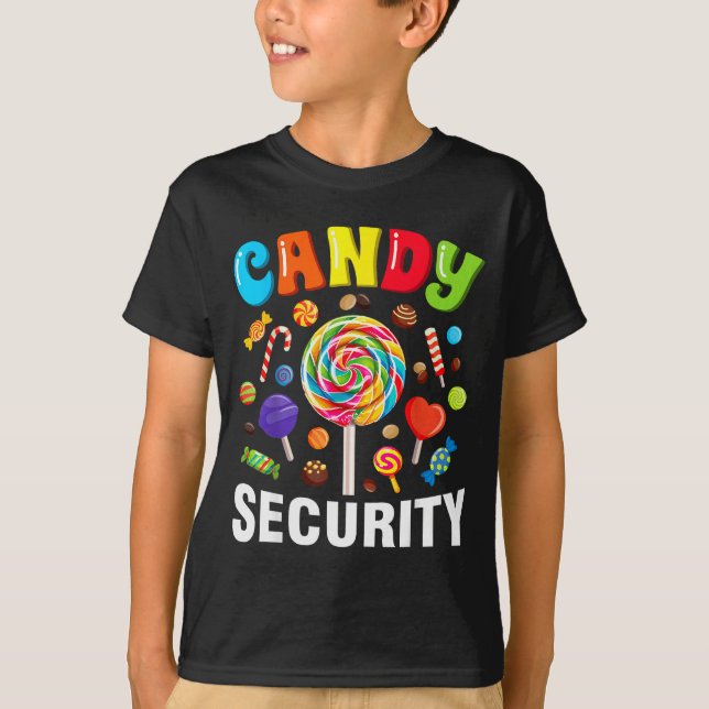 Camiseta Candy Security Funny Halloween Costume  (Anverso)