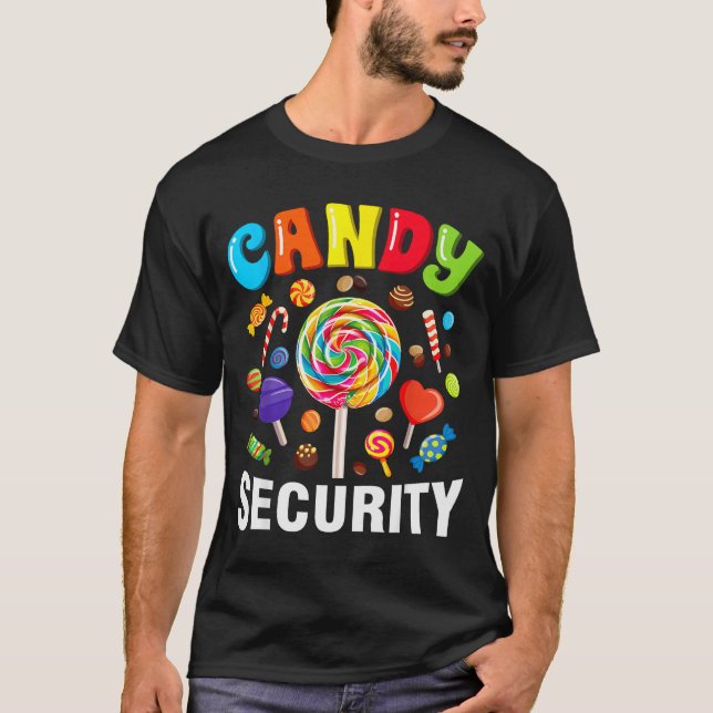 Camiseta Candy Security Funny Halloween Costume  (Anverso)