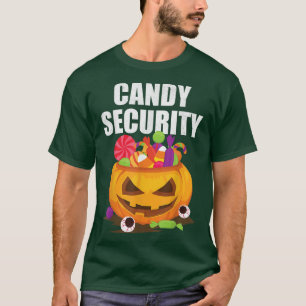 Camiseta Candy Security Funny Parents Costume de Halloween 