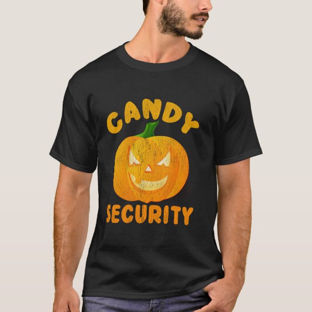 Camiseta Candy Security Halloween Funny (Anverso)