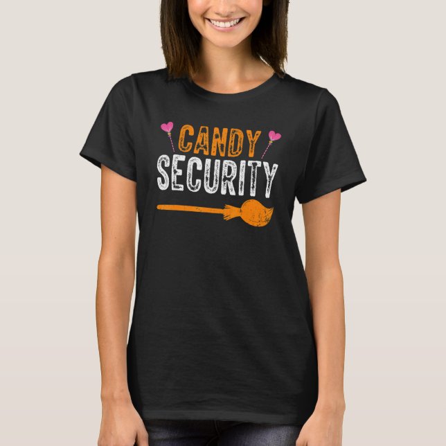 Camiseta Candy Security Halloween padre disfraz mamá papá (Anverso)