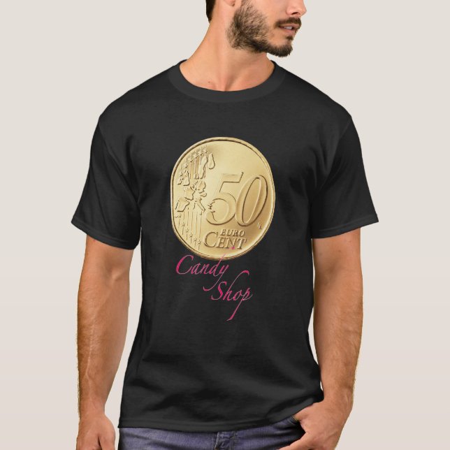 Camiseta Candy shop con 50 centavos (Anverso)