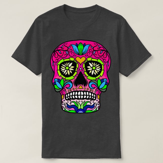 Camiseta Candy Skull Blue (Diseño del anverso)