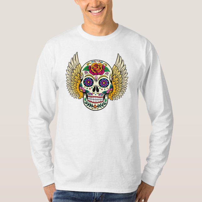 Camiseta Candy Skull Winged (Anverso)