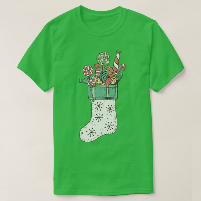 Camiseta Candy Stocking (Diseño del anverso)