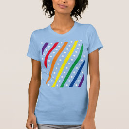 Camiseta Candy Stripe & Polka Dot Adult's T-Shirt (Arcoiris