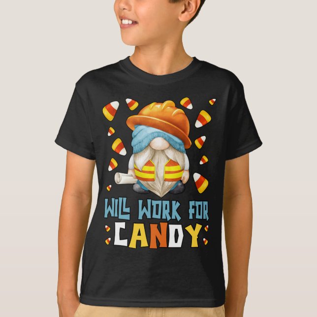 Camiseta Candycorn Builder De Halloween Funcionará (Anverso)