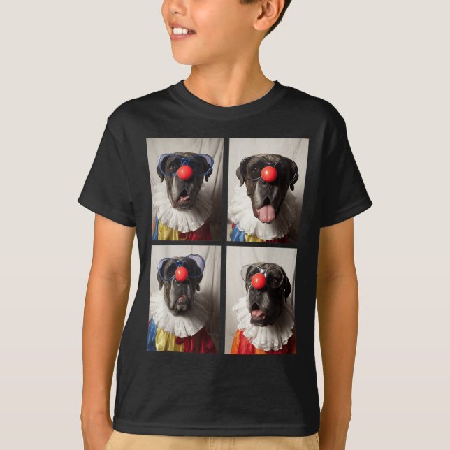 Camiseta Cane Corso con payasos de animales de Halloween (Anverso)