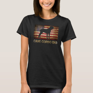 Camiseta Cane Corso Dad Vintage American Flag Patriotic Dog