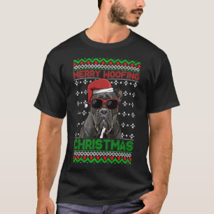 Camiseta Cane Corso Dog Funny Merry Woofing Navidades