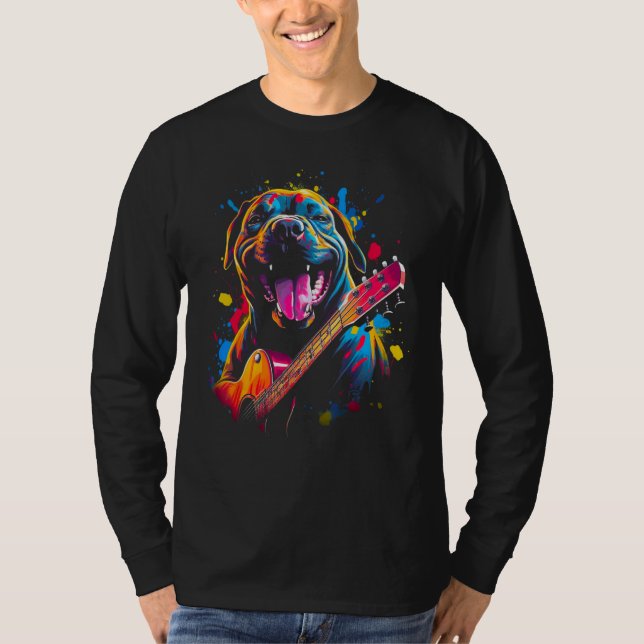 Camiseta Cane Corso Dog Guitar (Anverso)