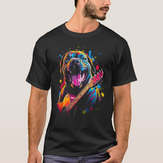 Camiseta Cane Corso Dog Guitar (Anverso)