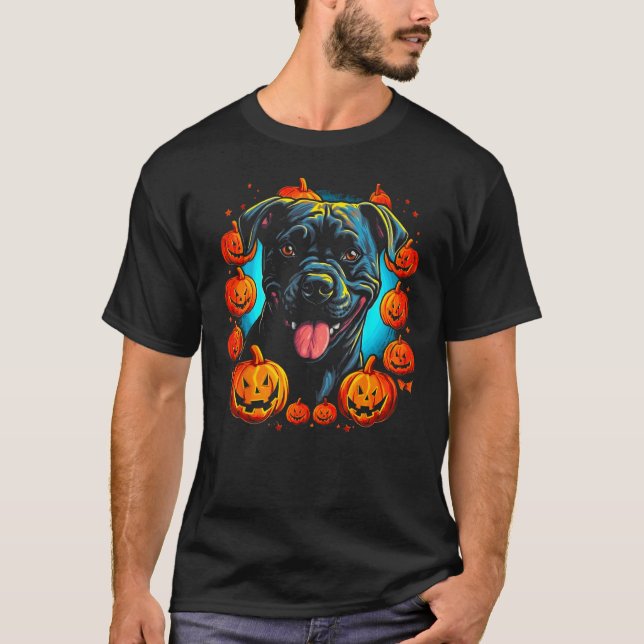 Camiseta Cane Corso Dog Pumpkin Halloween (Anverso)