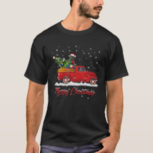 Camiseta Cane Corso Dog Riding Red Truck Navidades