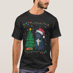 Camiseta Cane Corso Dog Santa Hat Hombres Mujeres Niños Árb