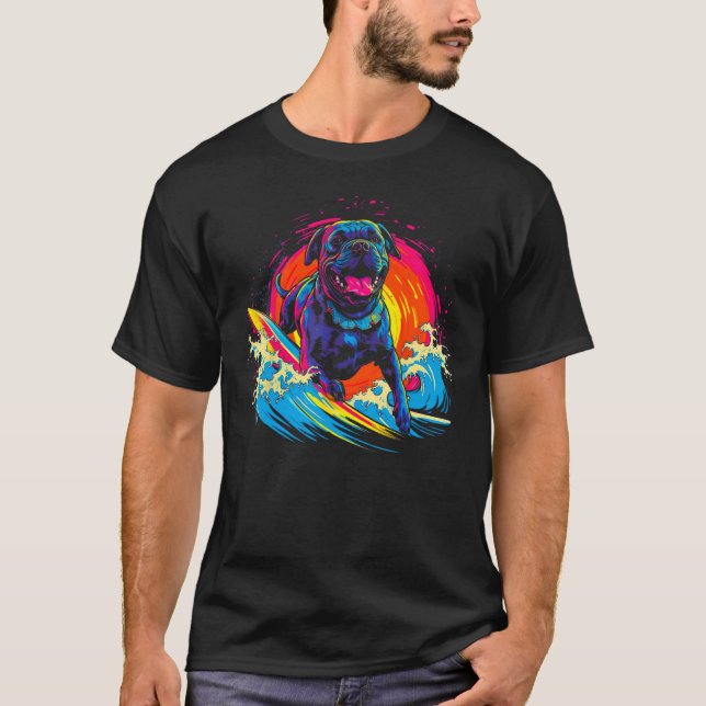 Camiseta Cane Corso Dog Surfer (Anverso)