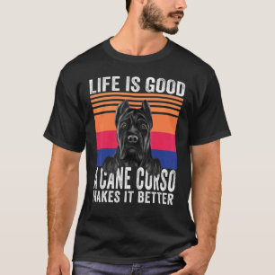 Camiseta Cane Corso Hace Tu Vida Buena Vintage
