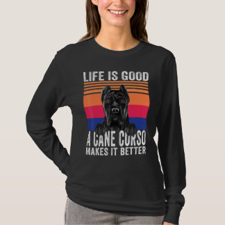 Camiseta Cane Corso Hace Tu Vida Buena Vintage