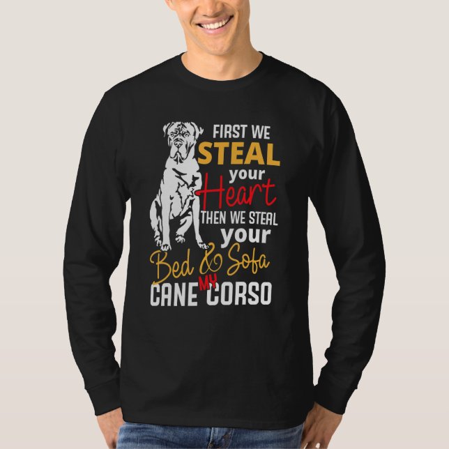 Camiseta Cane Corso Heart Bed Sofa Saying (Anverso)