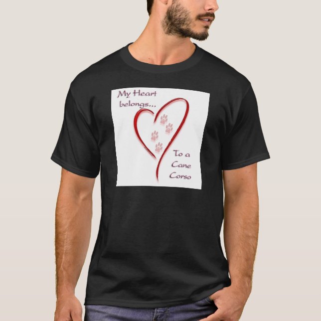 Camiseta Cane Corso Heart Belongs (Anverso)