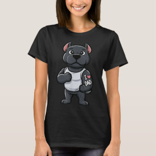 Camiseta Cane Corso I Love Dad Funny Dog Tattoo _1