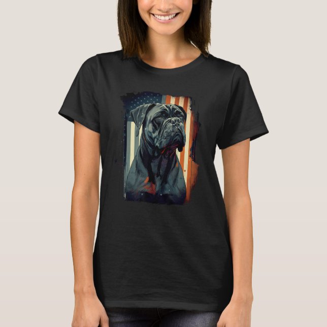 Camiseta Cane Corso Italian Mastiff Dog Patriotic USA Ameri (Anverso)