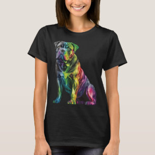 Camiseta Cane Corso Italiano Mastiff Colorful Pop Tye