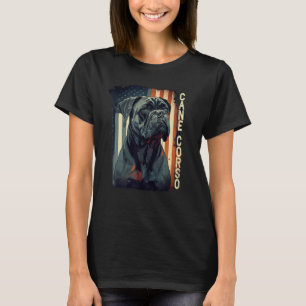 Camiseta Cane Corso italiano Mastiff Dog Patriótico USA Ame