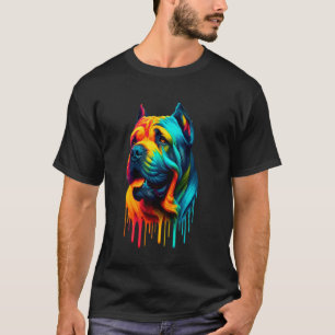 Camiseta Cane Corso Mastín Italiano Arte de Pintura Goteant
