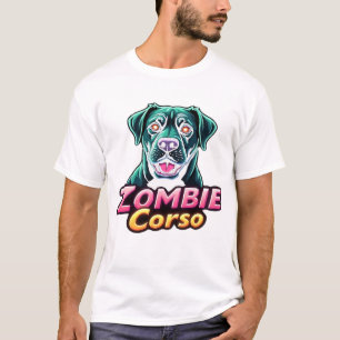 Camiseta Cane Corso Mastín Italiano Perro Zombie Halloween 