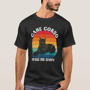 Camiseta Cane Corso me hace feliz perro dueño de animal