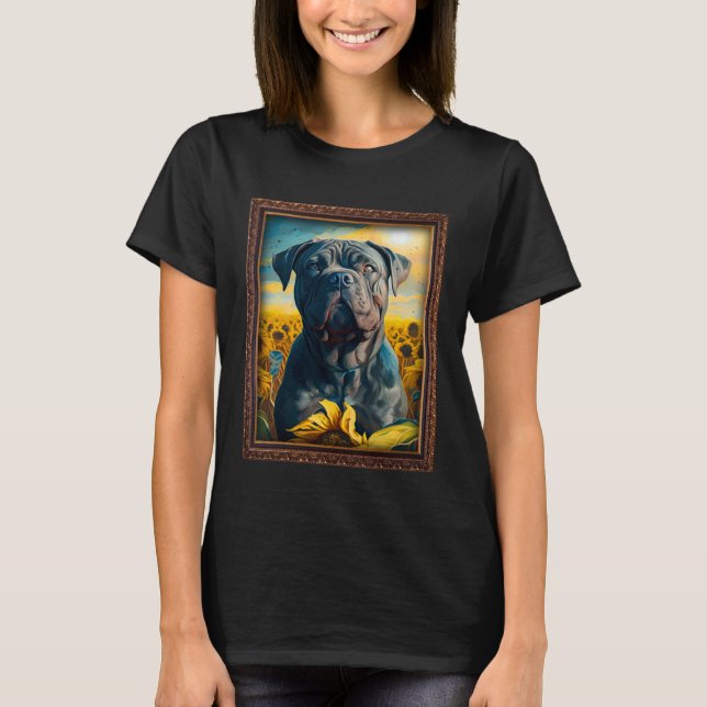 Camiseta Cane Corso Painting Sunflower Flower Mom Women Flo (Anverso)