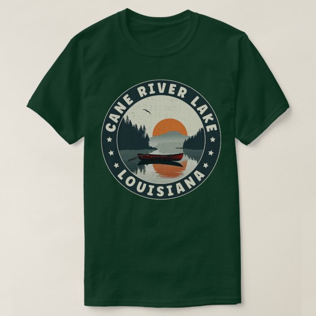 Camiseta Cane River Lake Louisiana Sunset TShirt (Diseño del anverso)