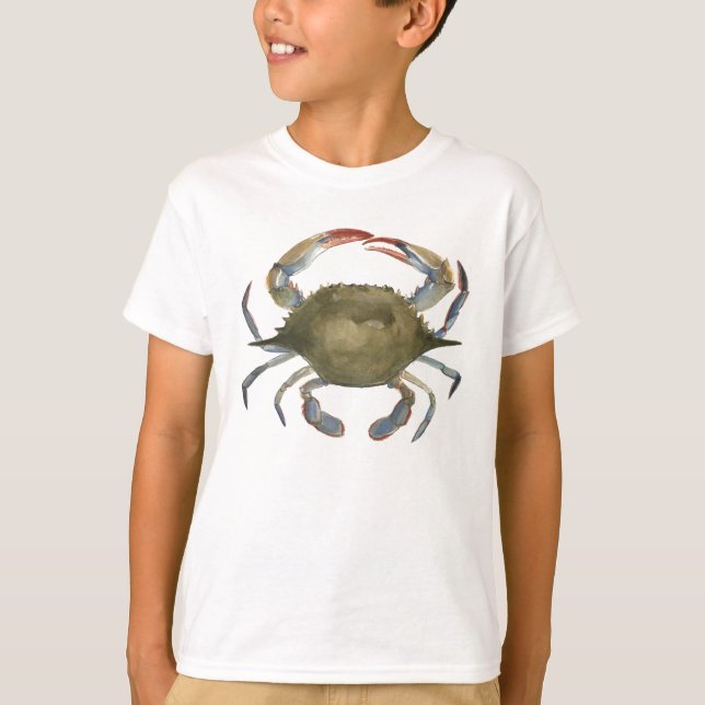 Camiseta Cangrejo acuarela - Gris (Anverso)