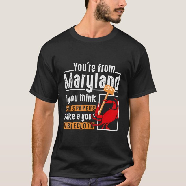 Camiseta Cangrejo azul de Maryland Fundido Hombres Cangrejo (Anverso)