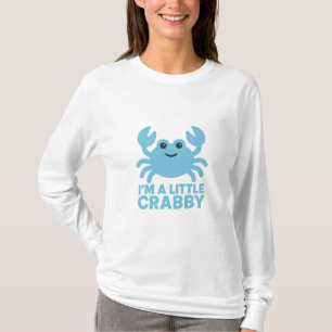 Camiseta Cangrejo Azul Pastel – Suave “Estoy un Poco Gruñón