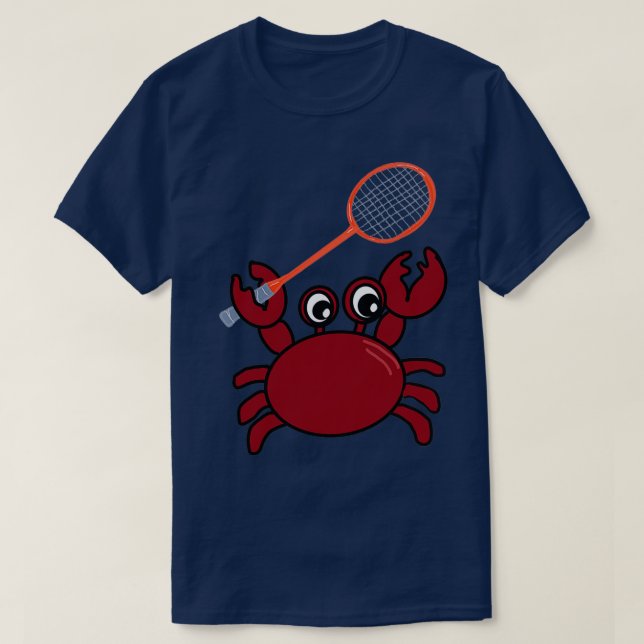 Camiseta Cangrejo Badminton Kawaiii T (Diseño del anverso)