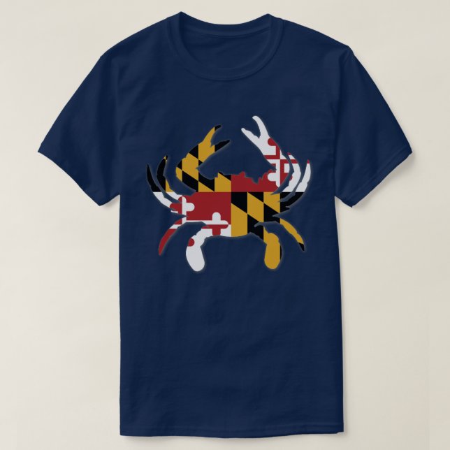Camiseta Cangrejo con bandera de Maryland (Diseño del anverso)