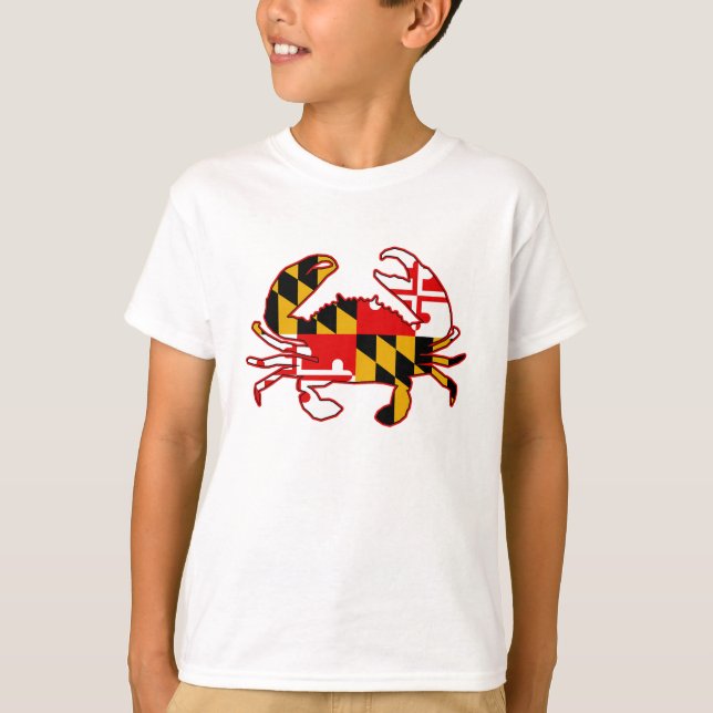 Camiseta Cangrejo con bandera de Maryland (Anverso)
