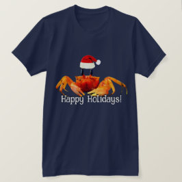 Camiseta Cangrejo de arena fina en Santa Hat
