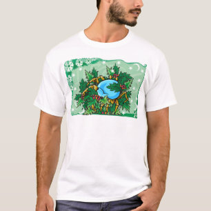Camiseta Cangrejo de cáncer de flores en Holly