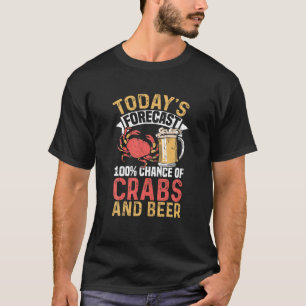 Camiseta Cangrejo De Crabis Y Cazador De Cangrejo De Cervez