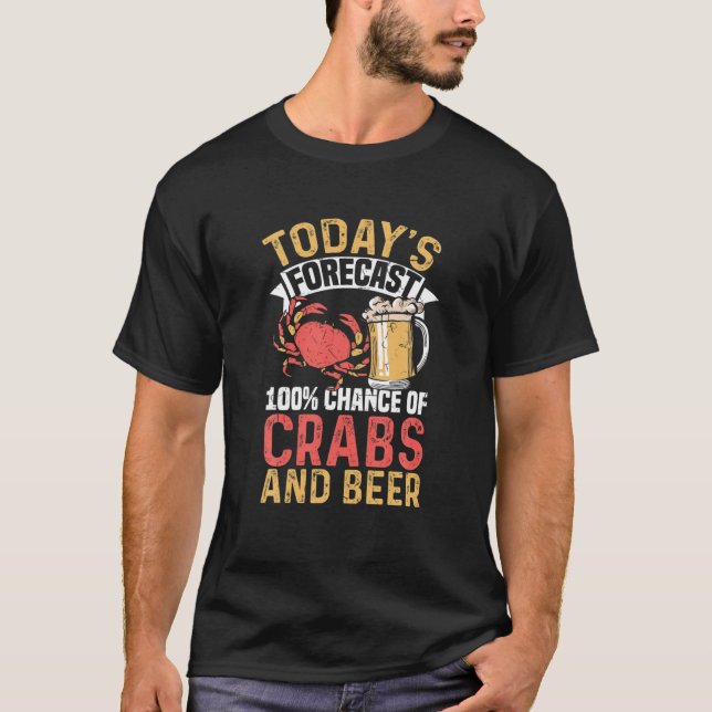 Camiseta Cangrejo De Crabis Y Cazador De Cangrejo De Cervez (Anverso)