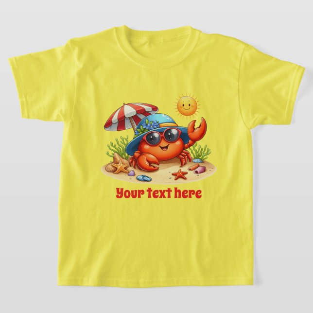 Camiseta Cangrejo de Guay agrega chicas de playa de texto (Distribución)