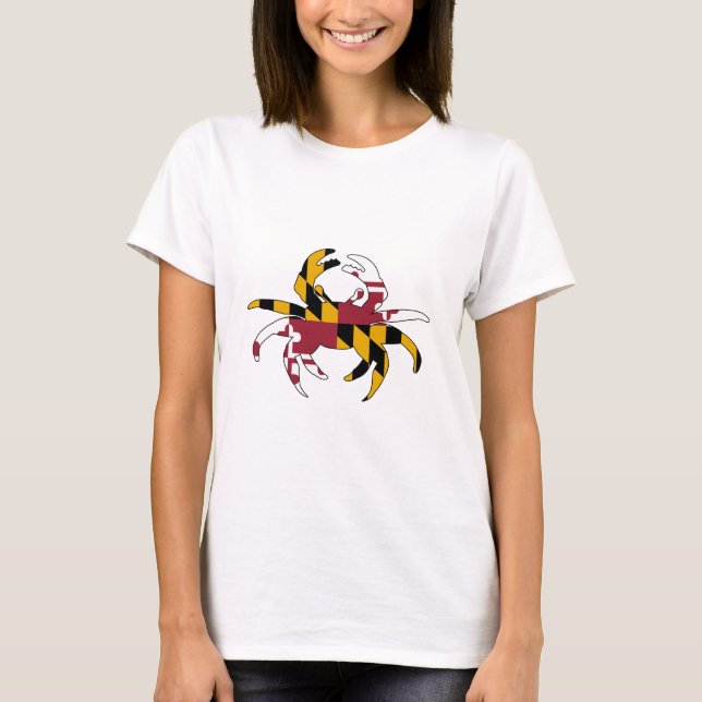 Camiseta Cangrejo de la bandera de Maryland (Anverso)