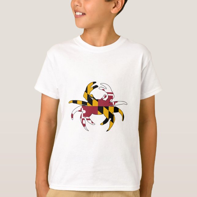 Camiseta Cangrejo de la bandera de Maryland (Anverso)