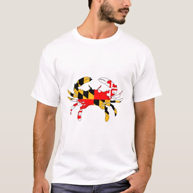 Camiseta Cangrejo de la bandera de Maryland (Anverso)