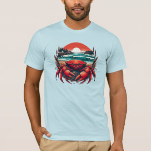 Camiseta cangrejo de Maine costero/náutico