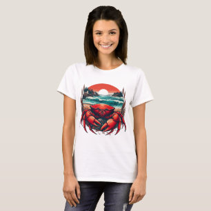 Camiseta cangrejo de Maine costero/náutico