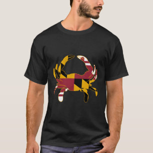 Camiseta Cangrejo De Maryland Con Bandera Vintage Bahía De 